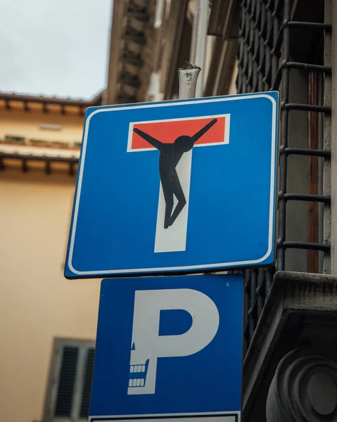 Straatnaambord Met Veel Mensen Borden — Stockfoto