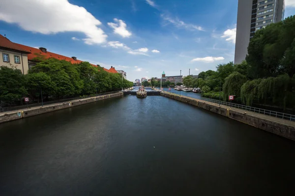Sveç Teki Stockholm Şehri Manzarası — Stok fotoğraf
