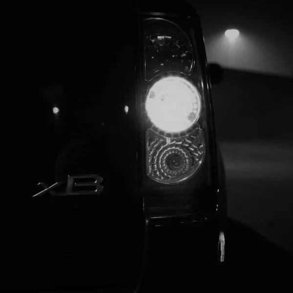 Car Headlights Close — Foto Stock