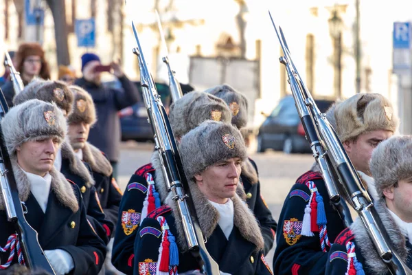 Petrohrad Rusko Květen 2018 Průvod Druhé Světové Války Historii — Stock fotografie