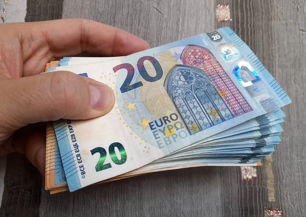 Eurobankbiljetten Munten — Stockfoto