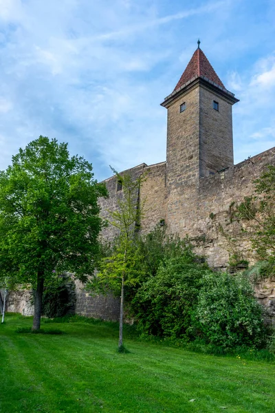 Μεσαιωνικό Κάστρο Στην Παλιά Πόλη Του Rothenburg Der Tauber Ισπανία — Φωτογραφία Αρχείου
