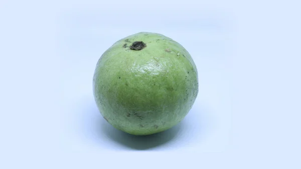 Świeże Zielone Owoce Mango Białym Tle — Zdjęcie stockowe