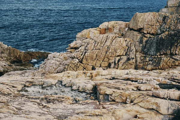 Coasta Stâncoasă Mării Mediterane Nordul Israelului — Fotografie, imagine de stoc