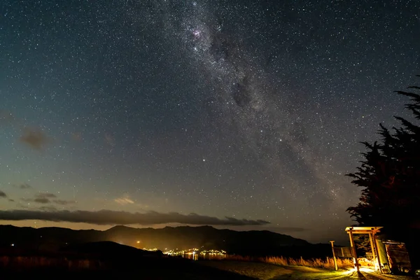 Hermoso Cielo Nocturno Con Estrellas Vía Láctea — Foto de Stock