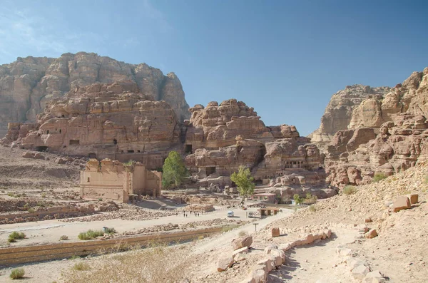 Ruínas Antiga Cidade Petra Jordânia — Fotografia de Stock