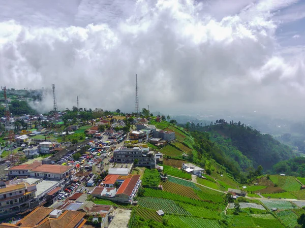 Bela Paisagem Com Cidade — Fotografia de Stock