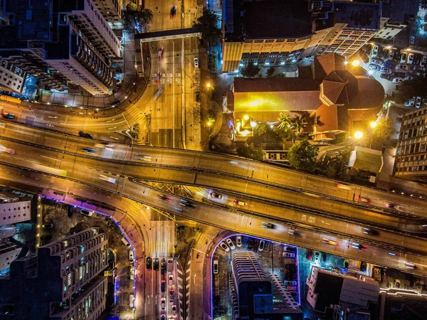 Vanuit Lucht Uitzicht Stad Bangkok Thailand — Stockfoto
