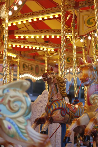 Carrousel Dans Parc Attractions — Photo