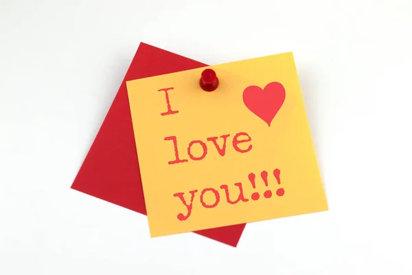 Love Message White Background — Stock Photo, Image