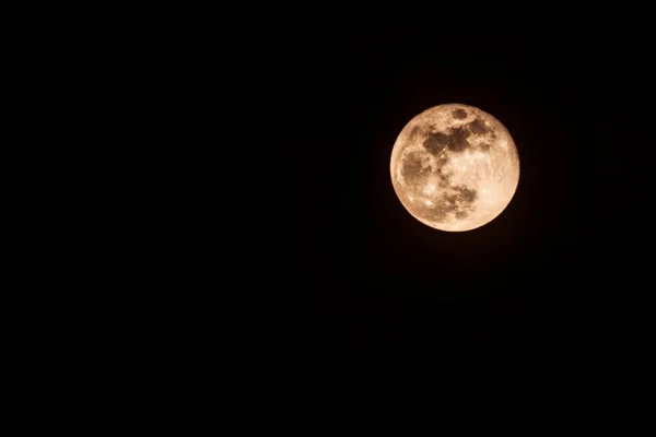 Pleine Lune Dans Ciel Nocturne — Photo