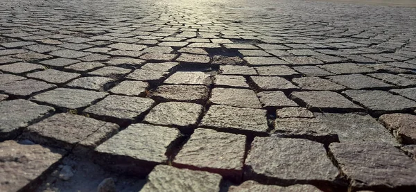 Viejo Pavimento Piedra Textura Fondo — Foto de Stock