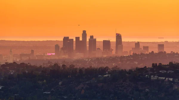 Puesta Sol Sobre Ciudad San Francisco California — Foto de Stock