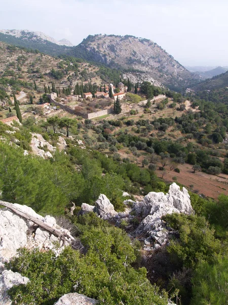 Yazın Dağların Manzarası — Stok fotoğraf