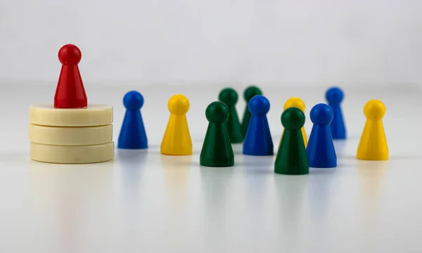 Gruppe Von Personen Figuren Auf Weißem Hintergrund — Stockfoto