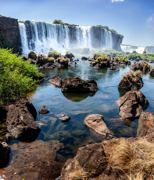 Vacker Vattenfall Skogen Natur Bakgrund — Stockfoto