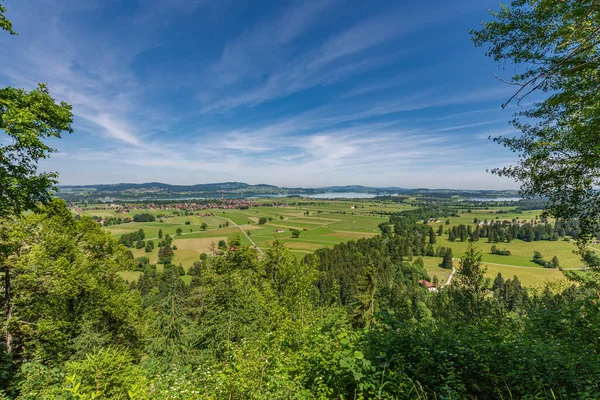Wunderschöne Landschaft Mit Grünen Bäumen Und Bergen — Stockfoto