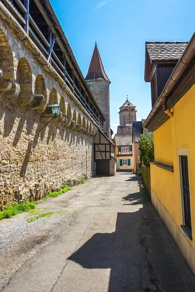 Régi Középkori Kastély Város Rothenburg Der Tauber Spanyolország — Stock Fotó