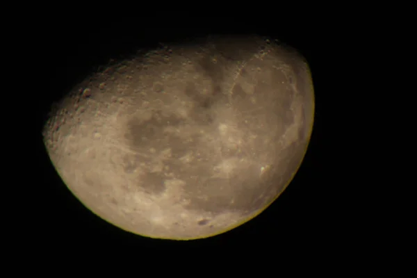 Luna Cielo Nocturno Sobre Fondo Natural —  Fotos de Stock