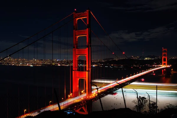 Ponte Para Portões Dourados San Francisco Califórnia — Fotografia de Stock