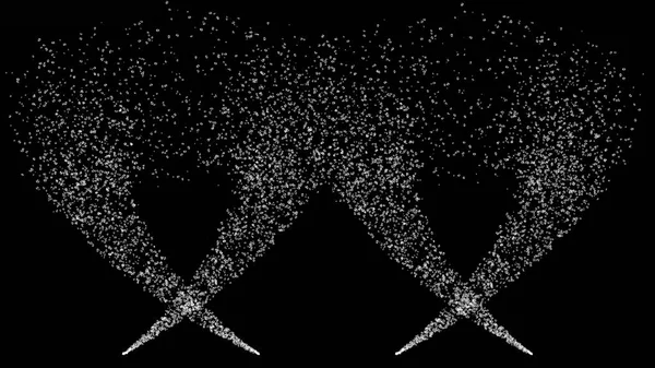 Confetti Vuurwerk Deeltjes Donkere Achtergrond — Stockfoto