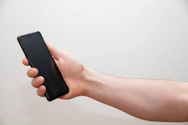 Hand Holding Smartphone Blank Screen — Stock Photo, Image
