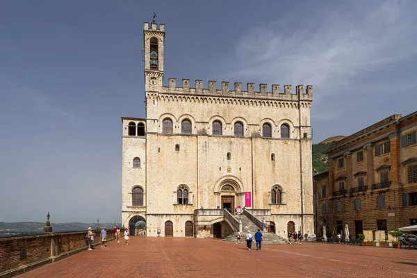 Blick Auf Den Mittelalterlichen Consoli Palast Auf Der Piazza Grande — Stockfoto