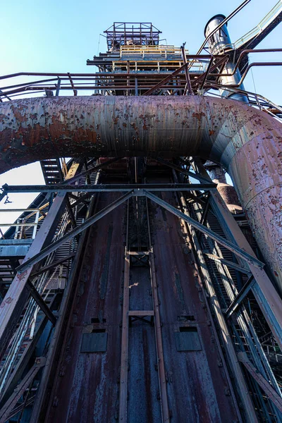 Sanayi Bölgesi Çelik Boru Hatları Borular — Stok fotoğraf