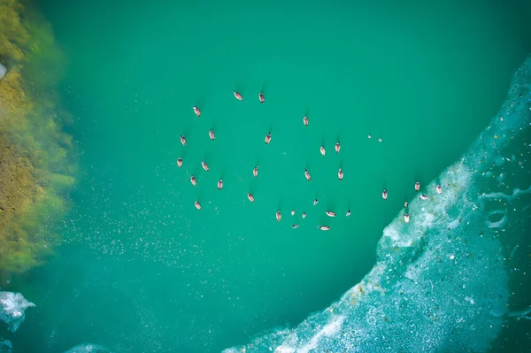 Luftaufnahme Des Meeres Und Des Ozeans — Stockfoto