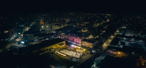 Νυχτερινή Θέα Της Πόλης Της Μπαρτσελόνα — Φωτογραφία Αρχείου