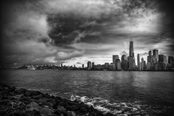 Nova Iorque Skyline Cidade Com Arranha Céus Edifícios — Fotografia de Stock