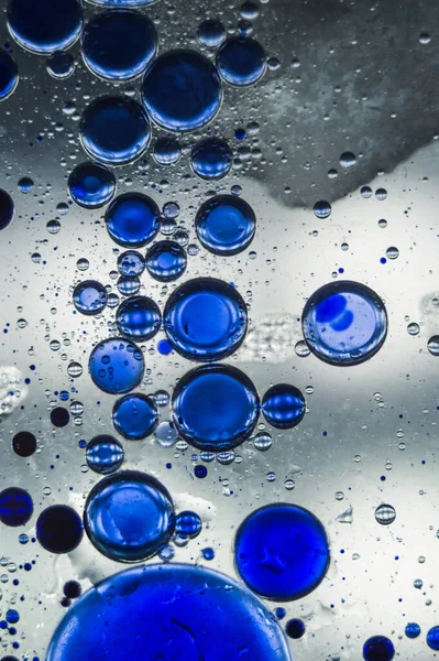 Olievlek Waterbellen Abstracte Achtergrond Macro Ondiepe Velddiepte — Stockfoto