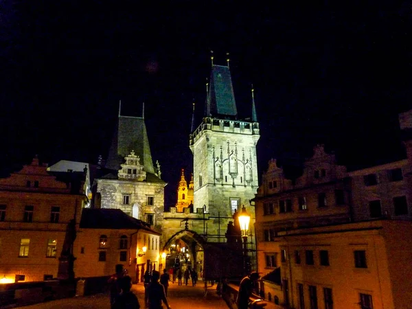 Prague Czech Republic September 2019 Night View City — 스톡 사진