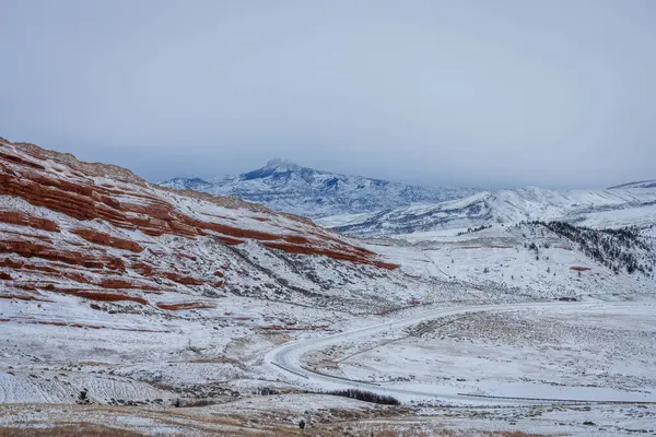Bela Paisagem Das Montanhas Inverno — Fotografia de Stock
