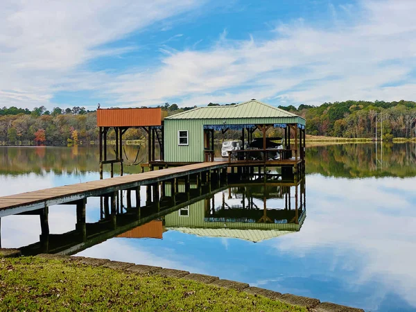 Wooden House Lake — Stock Photo, Image
