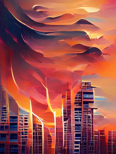 Abstrakter Hintergrund Mit Farbenfrohen Fraktalen Kunstwerken — Stockfoto