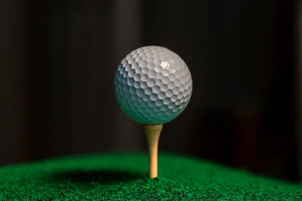 Golf Labda Zöld Háttér — Stock Fotó