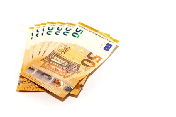 Banconote Cento Dollari Isolate Fondo Bianco — Foto Stock