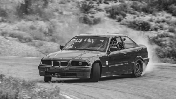 Drift Auto Corsa Bmw Azione Sulla Pista Corsa — Foto Stock