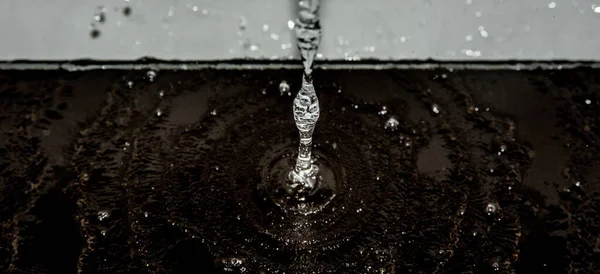 Vattendroppar Glaset Med — Stockfoto