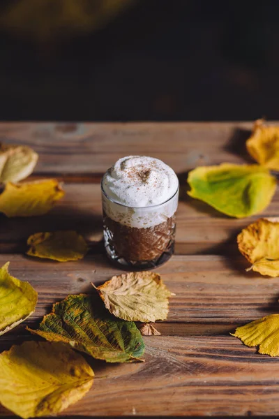 Jesienna Martwa Natura Filiżanką Kawy — Zdjęcie stockowe