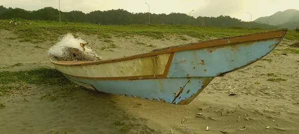 Oude Houten Boot Zee — Stockfoto