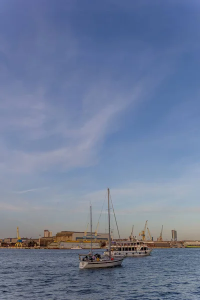 Veel Schepen Zeehaven — Stockfoto