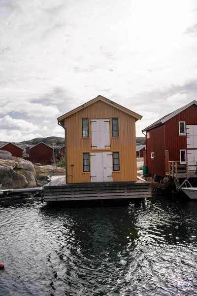 Norway Scandinavia July 2017 Vista Del Pueblo Noruego Fondo — Foto de Stock