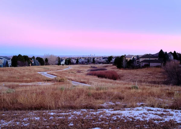 Hermoso Paisaje Con Campo Nieve —  Fotos de Stock