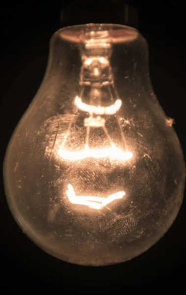 Light Bulb Black Background — Stock Photo, Image