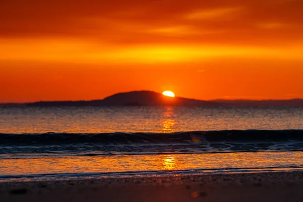 Belo Pôr Sol Praia — Fotografia de Stock