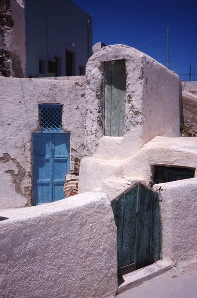 Santorini Şehrinde Eski Bir — Stok fotoğraf