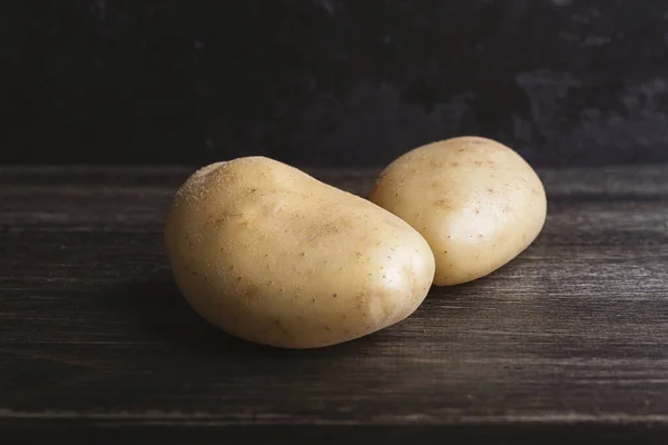 Сырой Картофель Деревянном Фоне — стоковое фото