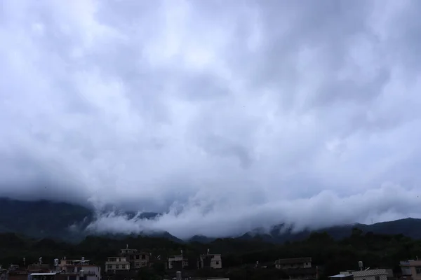 Vista Das Montanhas Céu — Fotografia de Stock